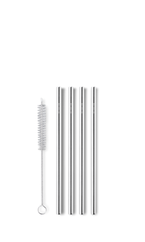 Korte sugerør i stål